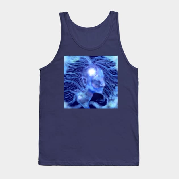 Blue Dream Lady Silhouette Tank Top by Art by Deborah Camp